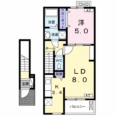 コンフォート徳田 202【管理NO：1-024305401-02020】 ★家具家電は申し込み後に搬入します★ ★2026年09月中旬入居可能★の外観画像