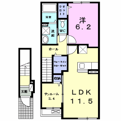 シャンポール新居 202【管理NO：1-025938401-02020】 ★家具家電は申し込み後に搬入します★の外観画像
