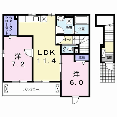 ブライト　ボナール 201【管理NO：1-021212801-02010】 ★家具家電は申し込み後に搬入します★ ★2026年08月下旬入居可能★の外観画像