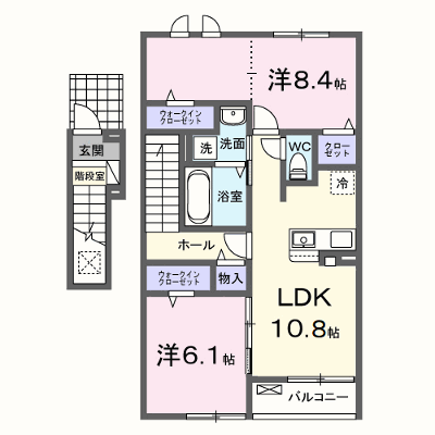 グランベッセルⅠ 202【管理NO：1-027693701-02020】 ★家具家電は申し込み後に搬入します★ ★2026年09月中旬入居可能★の外観画像
