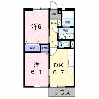 メゾン・ド・フローラ 103【管理NO：1-009675601-01030】 ★家具家電は申し込み後に搬入します★ ★2026年09月中旬入居可能★の外観画像