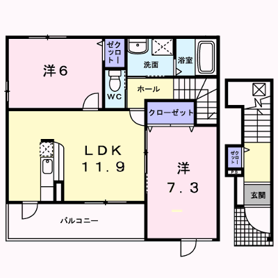 ル・プランタンＡ 201【管理NO：1-015534101-02010】 ★家具家電は申し込み後に搬入します★ ★2026年09月中旬入居可能★の外観画像