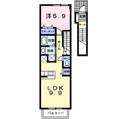 パーク・アヴェニューＢ 202【管理NO：1-011935702-02020】 ★家具家電は申し込み後に搬入します★ ★2026年11月下旬入居可能★の外観画像