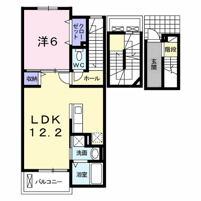 オルテンシアⅢ 303【管理NO：1-019503001-03030】 ★家具家電は申し込み後に搬入します★ ★2026年10月上旬入居可能★の外観画像
