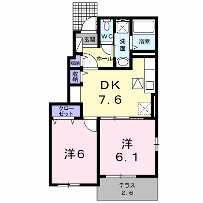 エヴァーグリーン仁比山　Ⅱ 101【管理NO：1-023749502-01010】 ★家具家電は申し込み後に搬入します★ ★2026年09月中旬入居可能★の外観画像