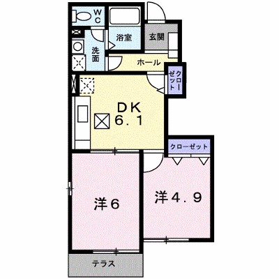 ブルーベリー・ガーデンＡ 104【管理NO：1-013391401-01040】 ★家具家電は申し込み後に搬入します★ ★2026年09月下旬入居可能★の外観画像