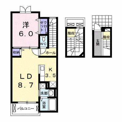 ラフコリーヌ 303【管理NO：1-019591901-03030】 ★家具家電は申し込み後に搬入します★ ★2026年09月上旬入居可能★の外観画像