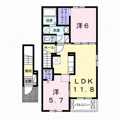 メゾン・ポラリスⅡ 203【管理NO：1-021837202-02030】 ★家具家電は申し込み後に搬入します★ ★2026年09月中旬入居可能★の外観画像