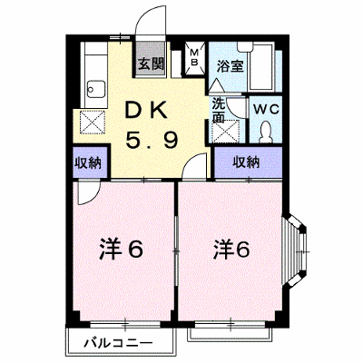 エルディム三木 201【管理NO：1-001916801-02010】 ★家具家電は申し込み後に搬入します★の外観画像