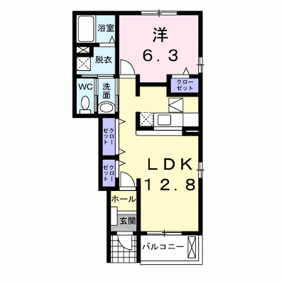 フィオーレⅠ 104【管理NO：1-015047301-01040】 ★家具家電は申し込み後に搬入します★の外観画像