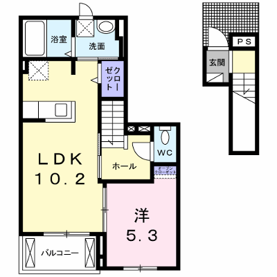 アクアマリン 202【管理NO：1-022321201-02020】 ★家具家電は申し込み後に搬入します★ ★2026年09月中旬入居可能★の外観画像