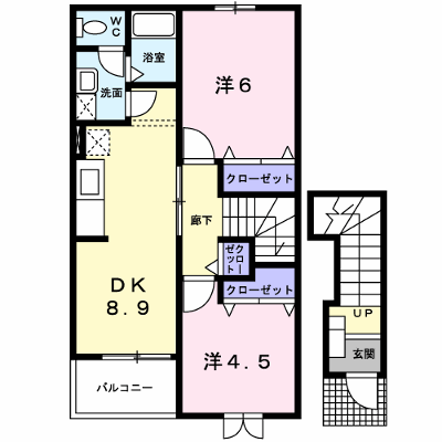 アン・フルール 201【管理NO：1-011254601-02010】 ★家具家電は申し込み後に搬入します★の外観画像
