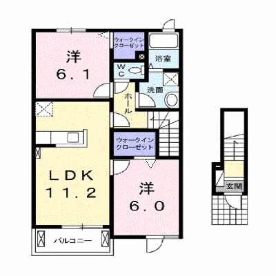 ヴィヴァイオ　Ⅱ 202【管理NO：1-020915702-02020】 ★家具家電は申し込み後に搬入します★ ★2026年10月中旬入居可能★の外観画像