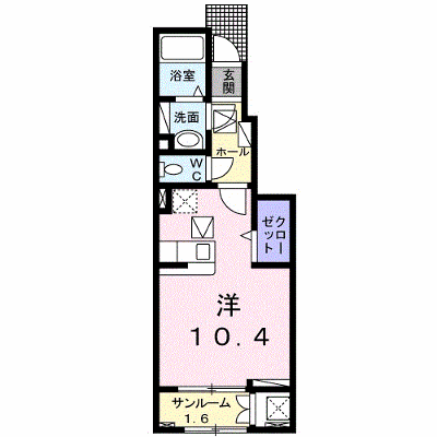 フラワーエンジェルⅡ 104【管理NO：1-024659802-01040】 ★家具家電は申し込み後に搬入します★ ★2026年09月中旬入居可能★の外観画像