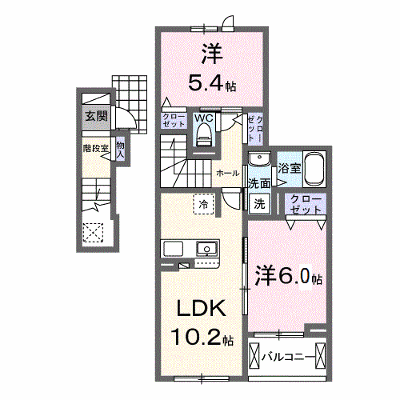 アプリコット 203【管理NO：1-027642101-02030】 ★家具家電は申し込み後に搬入します★ ★2026年09月中旬入居可能★の外観画像
