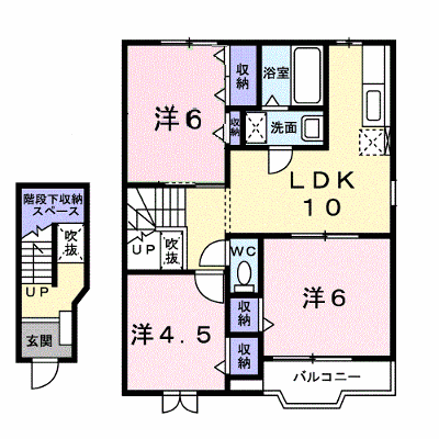 サルドセジュール　Ｂ 202【管理NO：1-007271102-02020】 ★家具家電は申し込み後に搬入します★ ★2026年09月下旬入居可能★の外観画像