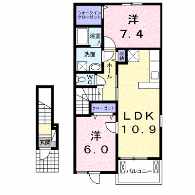 サンビームⅣ 202【管理NO：1-020862901-02020】 ★家具家電は申し込み後に搬入します★ ★2026年09月上旬入居可能★の外観画像