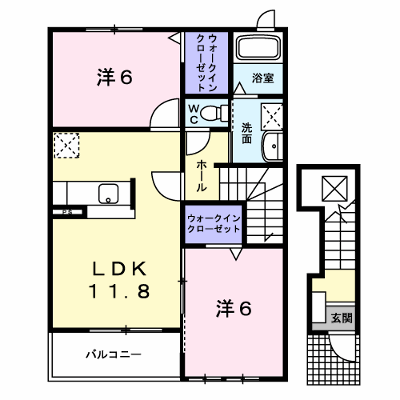 エバーグリーン 203【管理NO：1-015393501-02030】 ★家具家電は申し込み後に搬入します★ ★2026年09月中旬入居可能★の外観画像