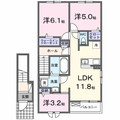 ニューローズつくばＢ棟 203【管理NO：1-028619702-02030】 ★家具家電は申し込み後に搬入します★ ★2026年09月下旬入居可能★の外観画像
