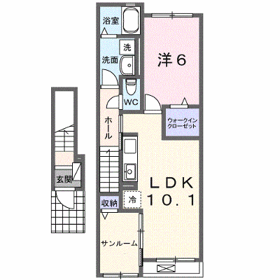 モデルノⅡ 202【管理NO：1-027289802-02020】 ★家具家電は申し込み後に搬入します★ ★2026年09月中旬入居可能★の外観画像