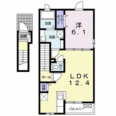 メゾンシャルマン 201【管理NO：1-024860101-02010】 ★家具家電は申し込み後に搬入します★ ★2026年09月中旬入居可能★の外観画像
