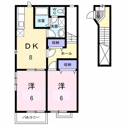 サンライズ 202【管理NO：1-010232001-02020】 ★家具家電は申し込み後に搬入します★ ★2026年09月中旬入居可能★の外観画像