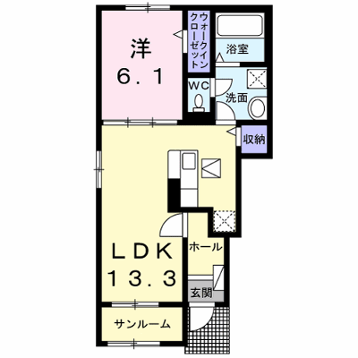 アヴェニールイグチⅧ 101【管理NO：1-027364501-01010】 ★家具家電は申し込み後に搬入します★ ★2026年09月中旬入居可能★の外観画像