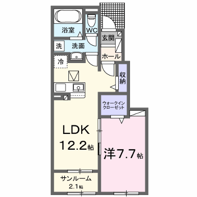 マークウエストＦ　Ⅱ 104【管理NO：1-026266402-01040】 ★家具家電は申し込み後に搬入します★ ★2026年09月中旬入居可能★の外観画像