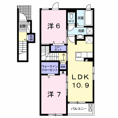 ヴァン　ヴェール　Ⅱ 201【管理NO：1-025701102-02010】 ★家具家電は申し込み後に搬入します★ ★2026年08月下旬入居可能★の外観画像