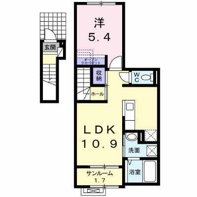カレントレジデンス女池Ⅱ 203【管理NO：1-020360401-02030】 ★家具家電は申し込み後に搬入します★ ★2026年09月中旬入居可能★の外観画像