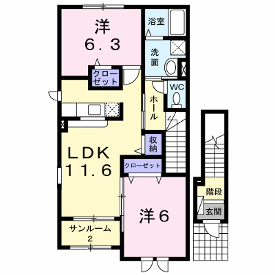ハーモニー富塚Ｃ 201【管理NO：1-015437503-02010】 ★家具家電は申し込み後に搬入します★ ★2026年09月中旬入居可能★の外観画像