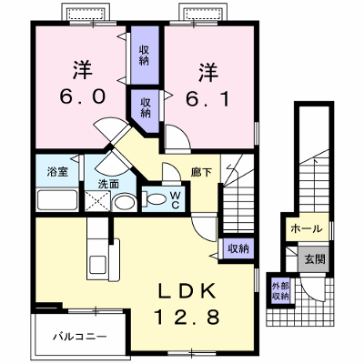 エクセレントリヴⅡ 203【管理NO：1-011289602-02030】 ★家具家電は申し込み後に搬入します★ ★2026年09月上旬入居可能★の外観画像