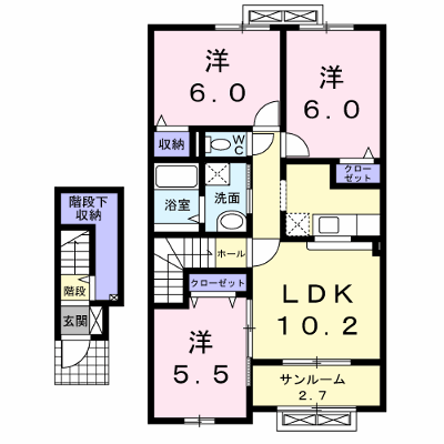 フォルス・ラーマ５ 202【管理NO：1-019518501-02020】 ★家具家電は申し込み後に搬入します 2026年08月中旬入居可能の外観画像