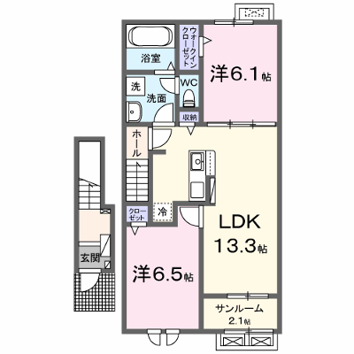 シャトー　ソレイユⅢ　Ｂ 203【管理NO：1-028621602-02030】 ★家具家電は申し込み後に搬入します 2026年09月下旬入居可能の外観画像