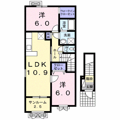 メゾンビューⅢ 201【管理NO：1-018616101-02010】 ★家具家電は申し込み後に搬入します 2026年08月下旬入居可能の外観画像