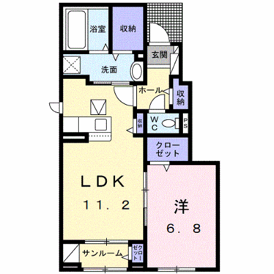 サントルⅠ 104【管理NO：1-027344201-01040】 ★家具家電は申し込み後に搬入します★ ★2026年09月下旬入居可能★の外観画像