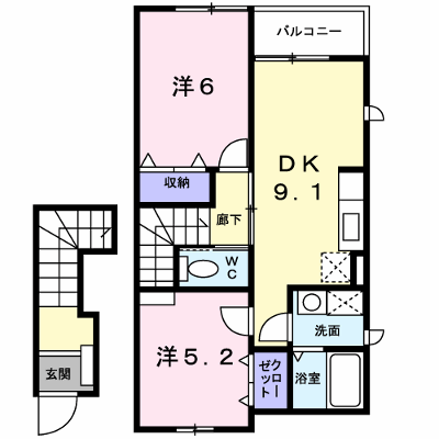 カーサ・セレノⅠ 204【管理NO：1-012010701-02040】 ★家具家電は申し込み後に搬入します★ ★2026年09月中旬入居可能★の外観画像
