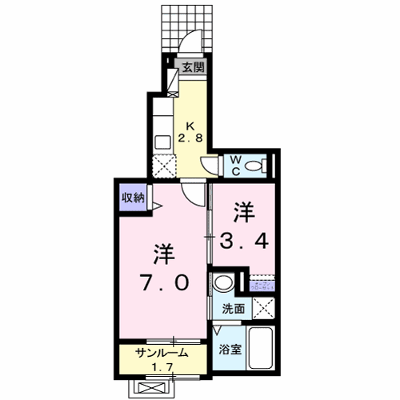 フォレスト 102【管理NO：1-021047601-01020】 ★家具家電は申し込み後に搬入します★ ★2026年09月下旬入居可能★の外観画像