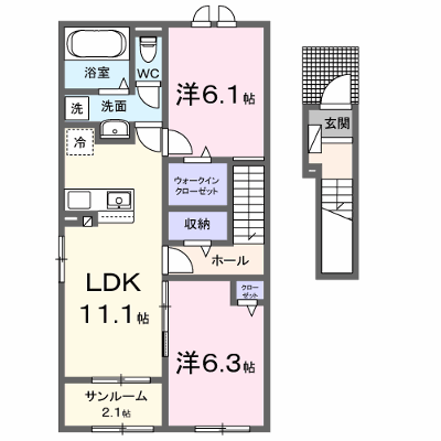 レジデンス界 204【管理NO：1-028425601-02040】 ★家具家電は申し込み後に搬入します★ ★2027年01月上旬入居可能★の外観画像