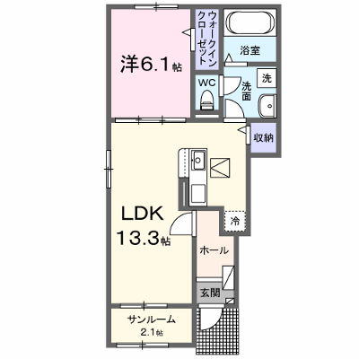 ヒカルサ　甲斐名取 101【管理NO：1-027634001-01010】 ★家具家電は申し込み後に搬入します 2026年10月上旬入居可能の外観画像
