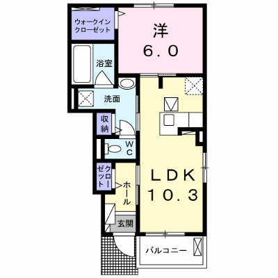 ドルチェＢ 102【管理NO：1-024463401-01020】 ★家具家電は申し込み後に搬入します 2026年09月中旬入居可能の外観画像