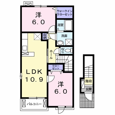 絆 201【管理NO：1-020028401-02010】 ★家具家電は申し込み後に搬入します★の外観画像