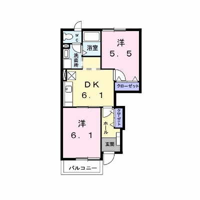 ジェルメⅡ 102【管理NO：1-012210901-01020】 ★家具家電は申し込み後に搬入します★ ★2026年09月中旬入居可能★の外観画像