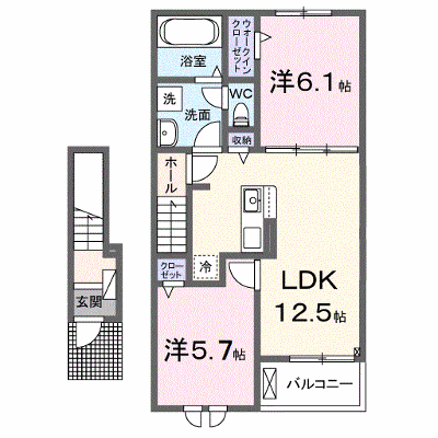 梅の木テラス 204【管理NO：1-028021001-02040】 ★家具家電は申し込み後に搬入します 2026年10月上旬入居可能の外観画像