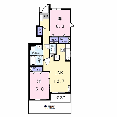 イストワール　Ⅱ 101【管理NO：1-015011402-01010】 ★家具家電は申し込み後に搬入します★ ★2026年09月中旬入居可能★の外観画像