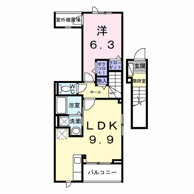 リガーレ　シダミ 201【管理NO：1-027978401-02010】 ★家具家電は申し込み後に搬入します★ ★2026年09月中旬入居可能★の外観画像