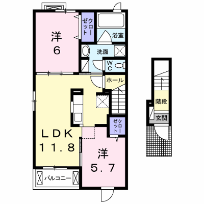 プラシード白山Ⅰ 201【管理NO：1-021094301-02010】 ★家具家電は申し込み後に搬入します★ ★2026年09月中旬入居可能★の外観画像