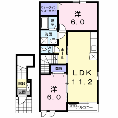 メゾン　カミバヤシ 202【管理NO：1-016808901-02020】 ★家具家電は申し込み後に搬入します 2026年08月中旬入居可能の外観画像