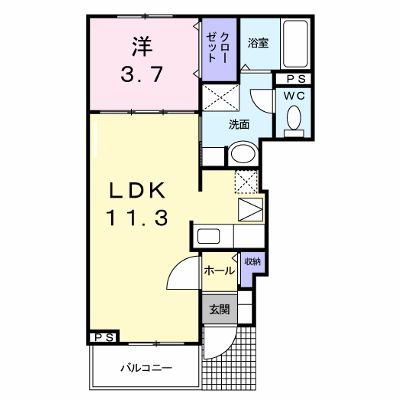 エレガンシア 101【管理NO：1-017065901-01010】 ★家具家電は申し込み後に搬入します★ ★2026年08月下旬入居可能★の外観画像