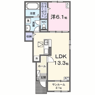 Ｕ－プラシードⅡ 106【管理NO：1-028063102-01050】 ★家具家電は申し込み後に搬入します★の外観画像